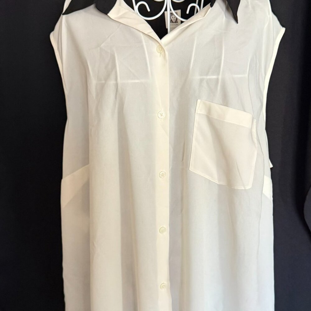 Anne Klein Color Block Blouse